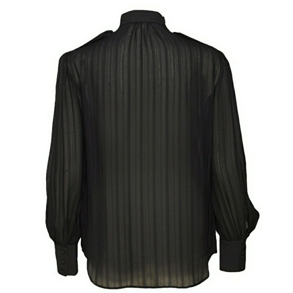 🆕️Polo Ralph Lauren Jacquard Stripe Silk Blouse - Picture 5 of 7